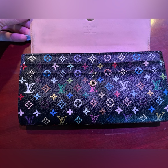 SOLD 💙💙 Authentic Limited Louis Vuitton Monogram Black Multicolor Wallet - Picture 6 of 16